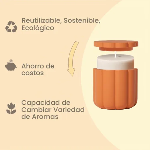Vista 4 de BOOWAN NICOLE Molde de silicona para recipiente de vela para hormigón, moldes de maceta de tarro de vela, molde de silicona para bricolaje SH0799