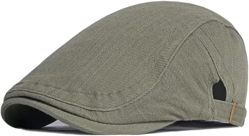 Vista 5 de Paquete de 2 gorras ajustables para hombre, gorra plana de algodón Ivy Gatsby Cabbie, gorra de conducción