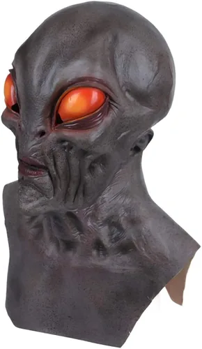 Vista 2 de Máscaras realistas de alienígenas máscaras de látex para Halloween máscaras divertidas para fiestas de disfraces de Halloween para adultos