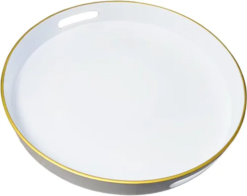 Vista 13 de Large Blue Coffee Table Tray, Decorative Serving Tray with Handles, Plastic Rectangular Tray for Ottoman, Bathroom, Living Room.16.7"*12"*1.6
