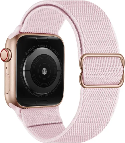 Vista 12 de OXWALLEN - Correa elástica Solo Loop de nailon y de tamaño XL, compatible con Apple Watch de 38 mm y 40 mm, correa trenzada, deportiva, ajustable