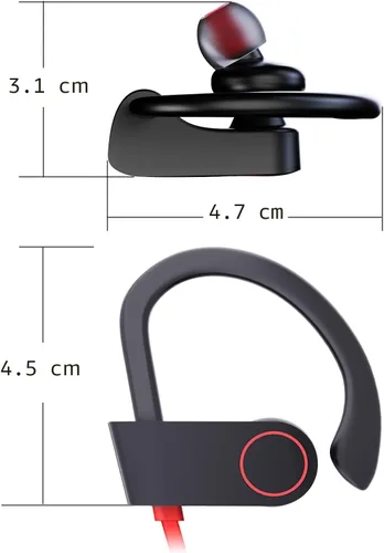 Vista 8 de Boean - Auriculares Bluetooth inalámbricos, auriculares Bluetooth 5.3 para correr, auriculares impermeables IPX7 con 16 horas de reproducción