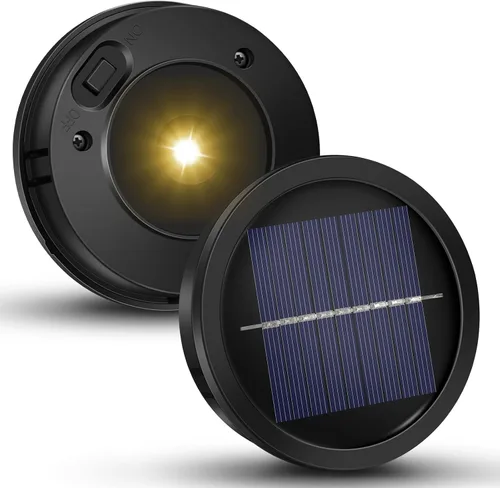 Vista 8 de Piezas de repuesto de luz solar, paquete de 2 luces solares de repuesto, insertos de luz solar de 8 lúmenes para linternas, caja de batería