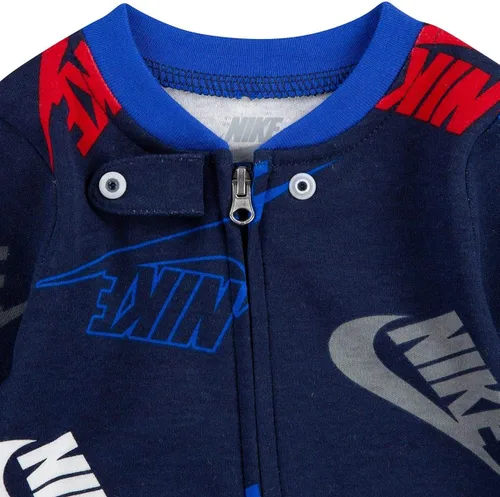 Vista 3 de Nike Mameluco con cremallera completa para dormir y jugar con logotipo de bebé niño