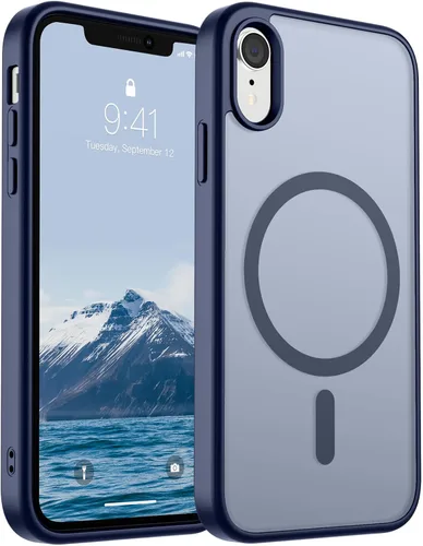 Vista 8 de SUPFINE Funda magnética para iPhone 11 Pro Max (compatible con MagSafe) (protección contra caídas de grado militar), delgada, translúcida mate, a