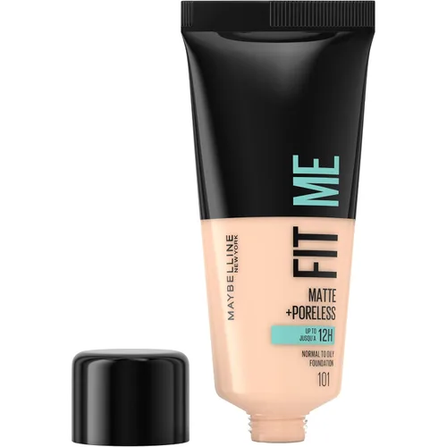 Vista 25 de Maybelline Fit Me Mate + Sin Poros Base Líquida Sin Aceite, Natural Buff, 1 Unidad (El Empaque Puede Variar)