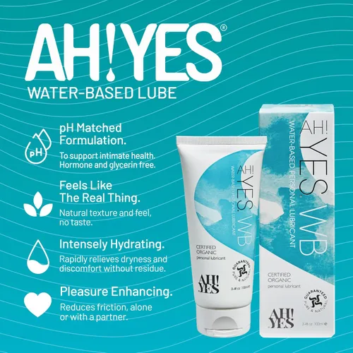 Vista 2 de AH! YES WB - Lubricante personal orgánico a base de agua - 100ml