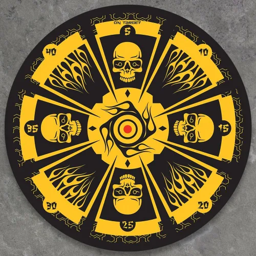 Vista 3 de Skull Master - Juego de cuchillos de lanzamiento y objetivo – 12 cuchillos de lanzamiento de acero inoxidable, funda de nailon duradera, objetivo