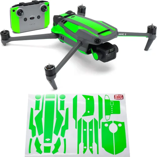 Vista 17 de WRAPGRADE Adhesivos parciales para DJI Mavic 3 / Mavic 3 Classic Accent Color (AIRFORCE SILVER)