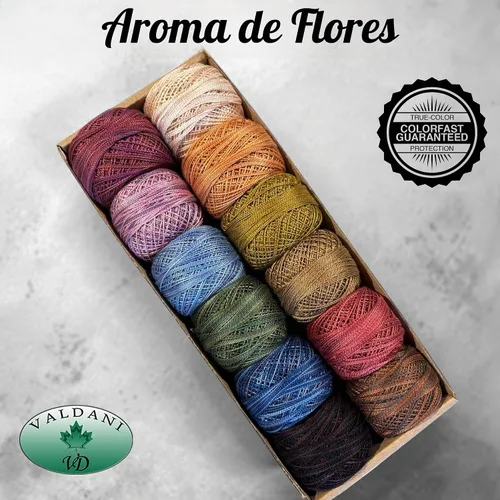 Vista 6 de Valdani Pearl Cotton Sz 12 El aroma de las flores 110 yardas/pelota Surtido