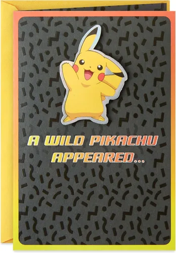 Vista 7 de Hallmark Pokémon - Tarjeta de cumpleaños desplegable para niños (Pikachu, Squirtle, Charmander, Bulbasaur)