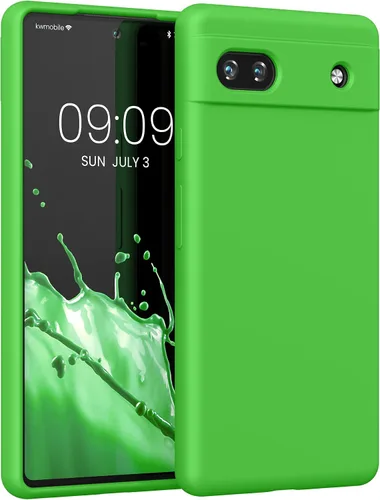 Vista 207 de kwmobile Funda Compatible con Google Pixel 6 Pro - Funda de Teléfono de Silicona TPU con Acabado Suave - Azul Caribe
