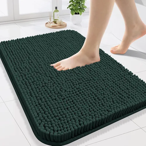 Vista 163 de Arotive Alfombras de baño de felpilla extrasuaves y absorbentes, de 24 x 16 pulgadas, lavables a máquina, parte trasera de goma antideslizante