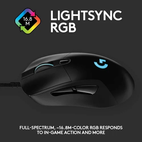 Vista 4 de Logitech G Paquete de mouse para juegos 403 y teclado para juegos G213