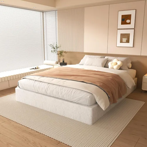 Vista 23 de NHODIR Base de cama con somier doble de 4 pulgadas