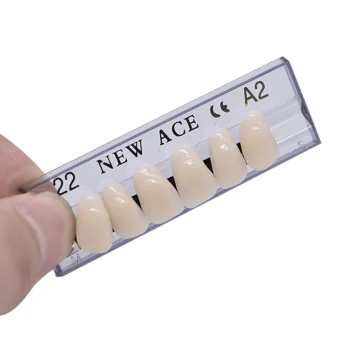 Vista 4 de 168 piezas dentales de resina sintética dental, 6 juegos de dientes falsos 22 A2 sombra superior inferior dental para dientes de terror de Halloween