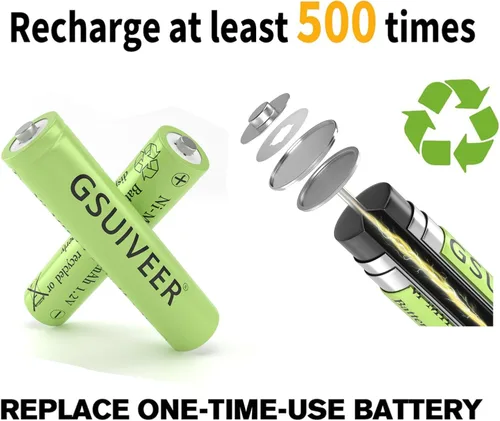 Vista 7 de Baterías de luz solar recargables AAA NiMh 600mAh 1.2V para luces de jardín al aire libre (paquete de 8)