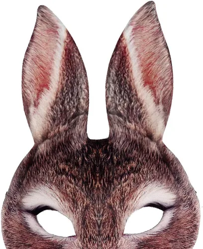 Vista 6 de GANAZONO 1 máscara de conejo de Pascua disfraz de conejo de Pascua cosplay para fiesta de Halloween