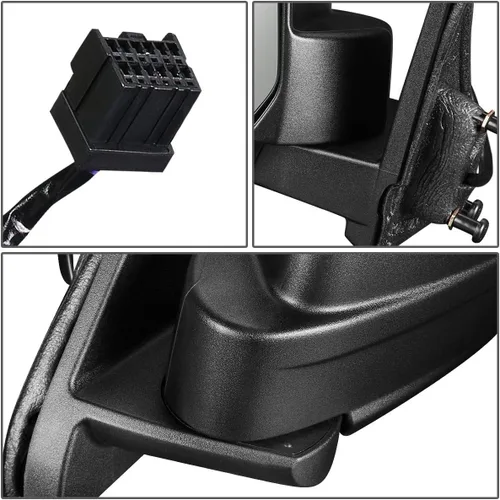 Vista 4 de DNA Motoring OEM-MR-CH1320337 Espejo de ajuste accionado estilo fábrica con vidrio calentado lado izquierdo compatible con 10-16 Patriot