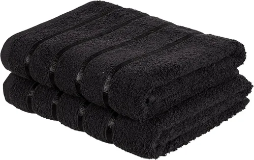 Vista 6 de A2Z Lujosas toallas de 100% algodón, color negro, 500 GSM, suaves, absorbentes, juego de 2 toallas faciales (11.8 x 11.8 in)