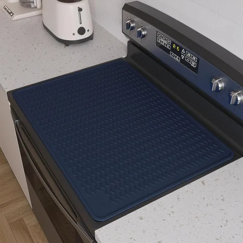 Vista 10 de XiFEO Cubiertas para Estufa Eléctrica, Protector de Cubierta de Estufa de Vidrio de Silicona de Grado Alimentario Resistente, Protector de Placa