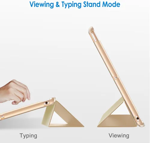 Vista 5 de JETech Funda para iPad de 10.2 pulgadas (modelo 2021/2020/2019, 9/8/7 generación), cubierta con activación/suspensión automática (beige)