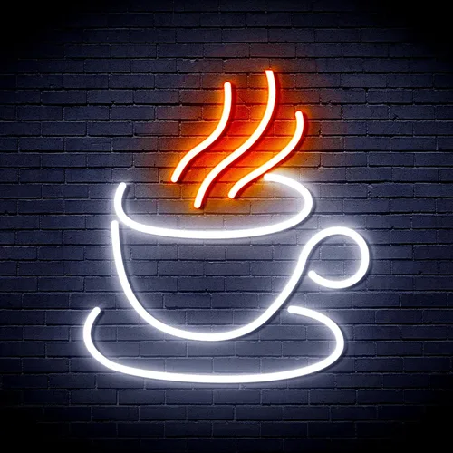 Vista 30 de AdvPro Señal de neón LED de silicona de la flexión del té o del café - azul - st16s33-fnu0410-b