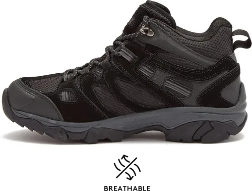 Vista 3 de HI-TEC Ravus WP - Botas de senderismo impermeables para hombre, ligeras y transpirables para exteriores