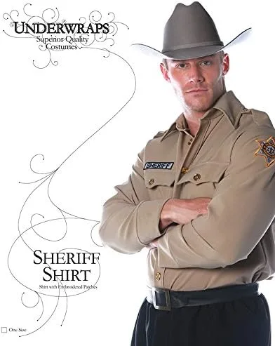 Vista 3 de Underwraps Costumes - Disfraz de Sheriff para hombre