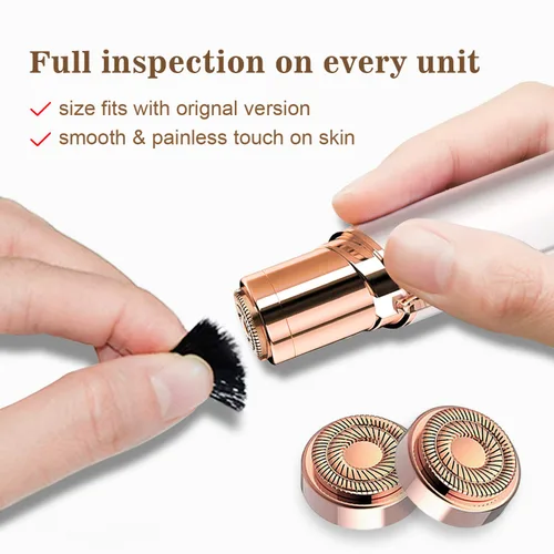 Vista 4 de Cabezales de repuesto para removedor de vello facial Gen 2 para un toque de acabado impecable, cuchillas de doble anillo compatibles