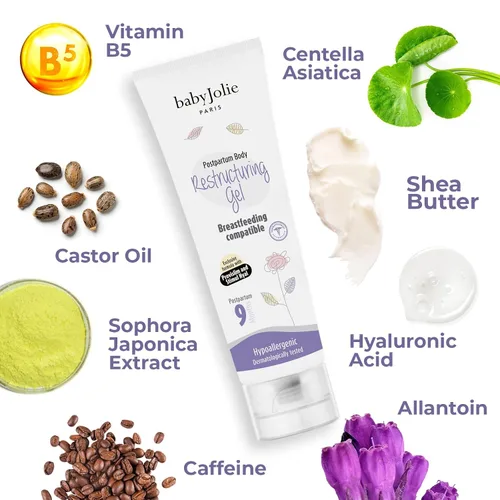 Vista 2 de Baby Jolie Paris - Gel reafirmante posparto – Gel corporal reafirmante e hidratante para mamás, ayuda a mejorar la elasticidad de la piel y una