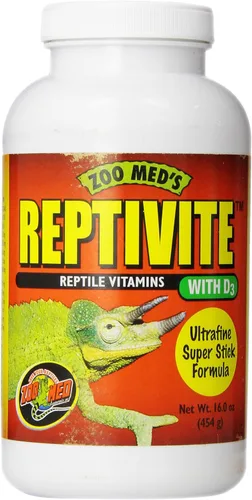 Vista 6 de Zoo Med Reptivite, sin vitamina D3, 2 onzas, negro