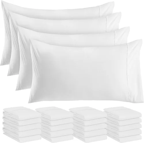 Vista 64 de Utopia Bedding - Juego de 2 fundas de almohada tamaño estándar, con cierre de sobre, tela de microfibra cepillada suave, resistentes al encogimiento