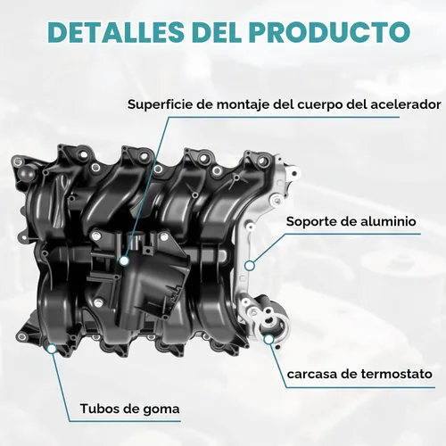 Vista 5 de Colector de admisión superior con junta compatible con Ford F-150 615-375