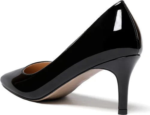 Vista 7 de WAYDERNS Zapatos de tacón medio de charol sólido para mujer, con puntera puntiaguda, 2.5 pulgadas