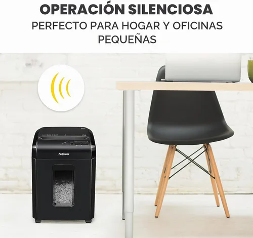 Vista 6 de Fellowes 10M7 Powershred - Trituradora de papel de escritorio con microcorte de 10 hojas