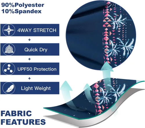 Vista 4 de SURF CUZ Shorts de Tabla/Playa para Hombre con Elasticidad en 4 Direcciones para Natación
