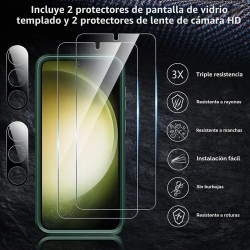 Vista 5 de SPIDERCASE Funda diseñada para Samsung Galaxy S23, [protección contra caídas de grado militar de 10 pies], paquete de 2