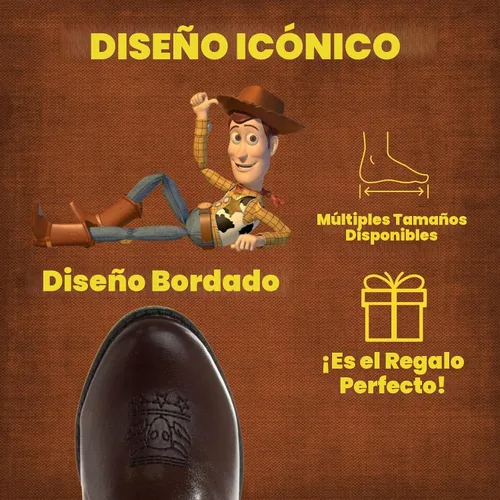 Vista 5 de Disney Pixar Toy Story Woody - Botas vaqueras para niños pequeños