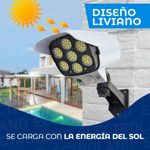 LAMPARA EXTERIOR PANEL SOLAR