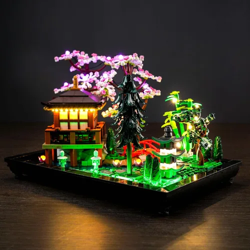 Vista 3 de LocoLee Kit de luces de control remoto compatible con Lego Tranquil Garden 10315 Zen Garden (solo luces, sin modelos) Juego de iluminación RC