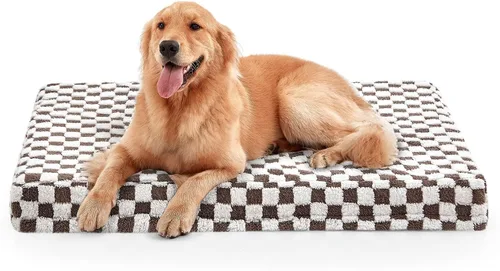 Vista 10 de JOEJOY Cama para Perros Medianos, Cama Ortopédica Grande para Perros con Funda Lavable Extraíble, Linda Cama de Felpa Moderna y Espuma Viscoelástica