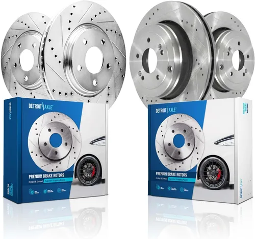 Vista 56 de Detroit Axle - Rotores de freno delanteros para Lexus GS350 GS430 GS450h GS460 IS200t IS250 IS300 IS350 Reemplazo de rotores de freno perforados