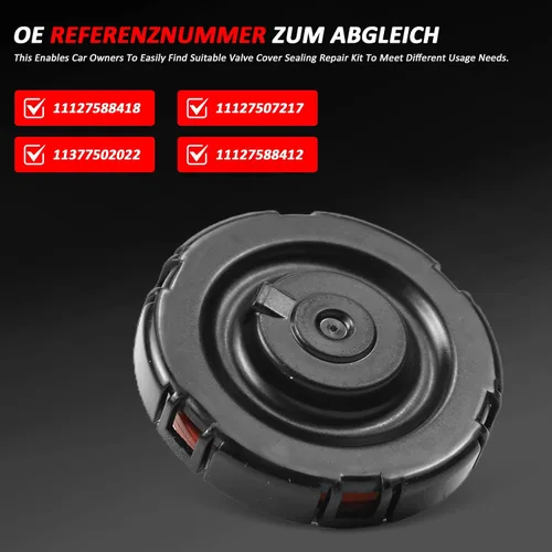 Vista 4 de Juego de juntas de tapa de válvula para BMW 228i 320i 328i 428i 528i X1 X3 X4 Z4 2012-2018 Reemplazo # 11127588418 11127507217 11377502022 111275022