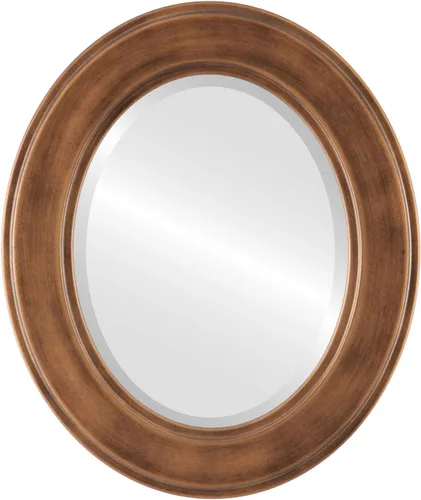 Vista 9 de ovalandroundmirrors. com Oval Espejo biselado en un estilo Montreal champaña Oro marco