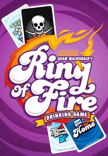 Vista 3 de INI Juego de cartas Ring of Fire Divertido juego de beber para fiesta de adultos Juegos de cartas para noche de juegos, despedida de soltera