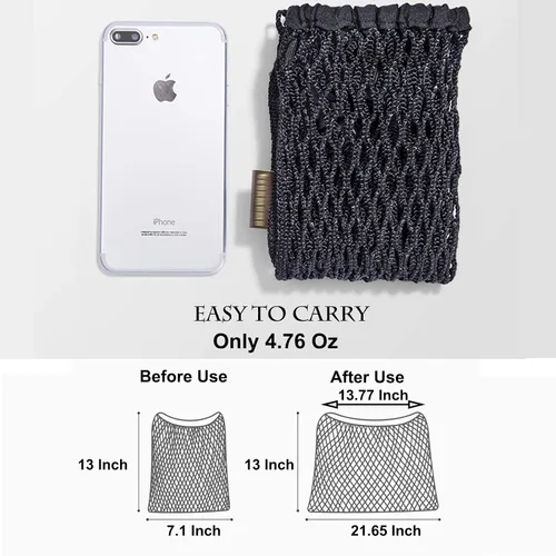 Vista 3 de Organizador universal para cochecito de bebé, bolsa de almacenamiento de malla de poliéster con espacio de almacenamiento extragrande, accesorios