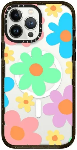 Vista 319 de CASETiFY Funda Impact para iPhone 13 [Protección contra caídas de grado militar 4X de 8.2 pies/Compatible con Magsafe] - #1 Mom - Transparente