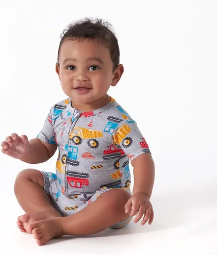Vista 2 de Gerber Mameluco unisex de manga corta suave para bebé con viscosa hecho de eucalipto Construcción
