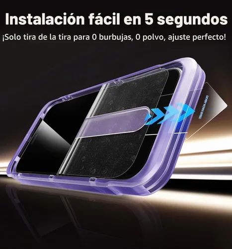 Vista 6 de Opxyl Protector de pantalla de privacidad de vidrio 9H+ para iPhone 15 Pro Max [Protección confiable de privacidad de 25°]